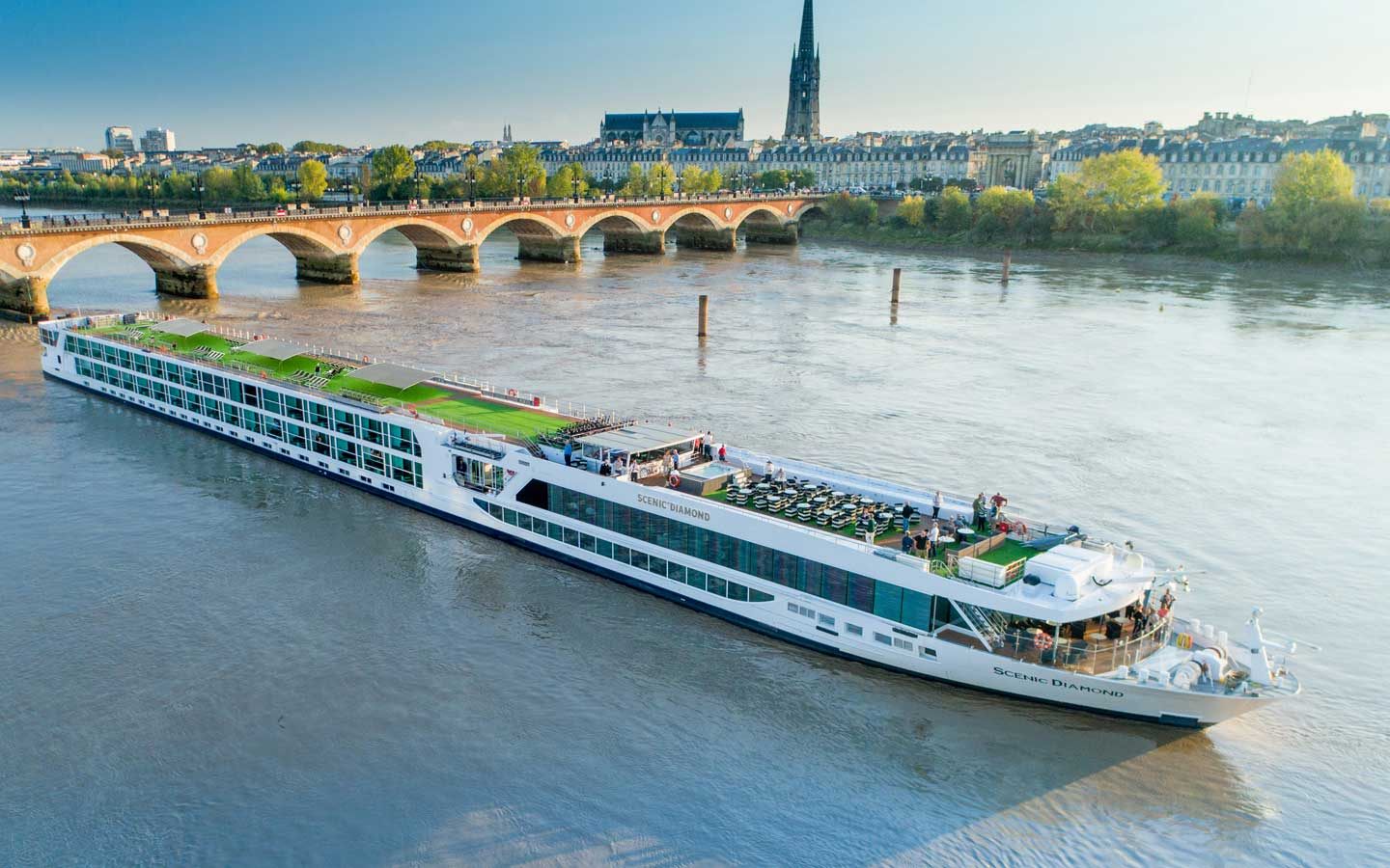 River cruise ship in Bordeaux